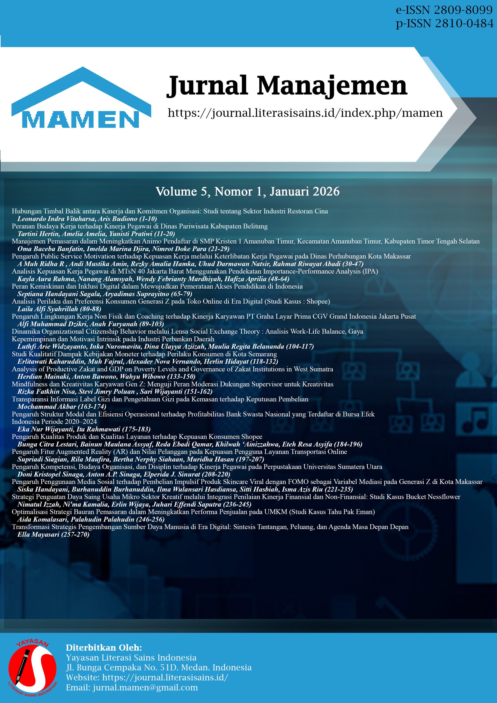 					View Vol. 5 No. 1 (2026): Januari 2026
				