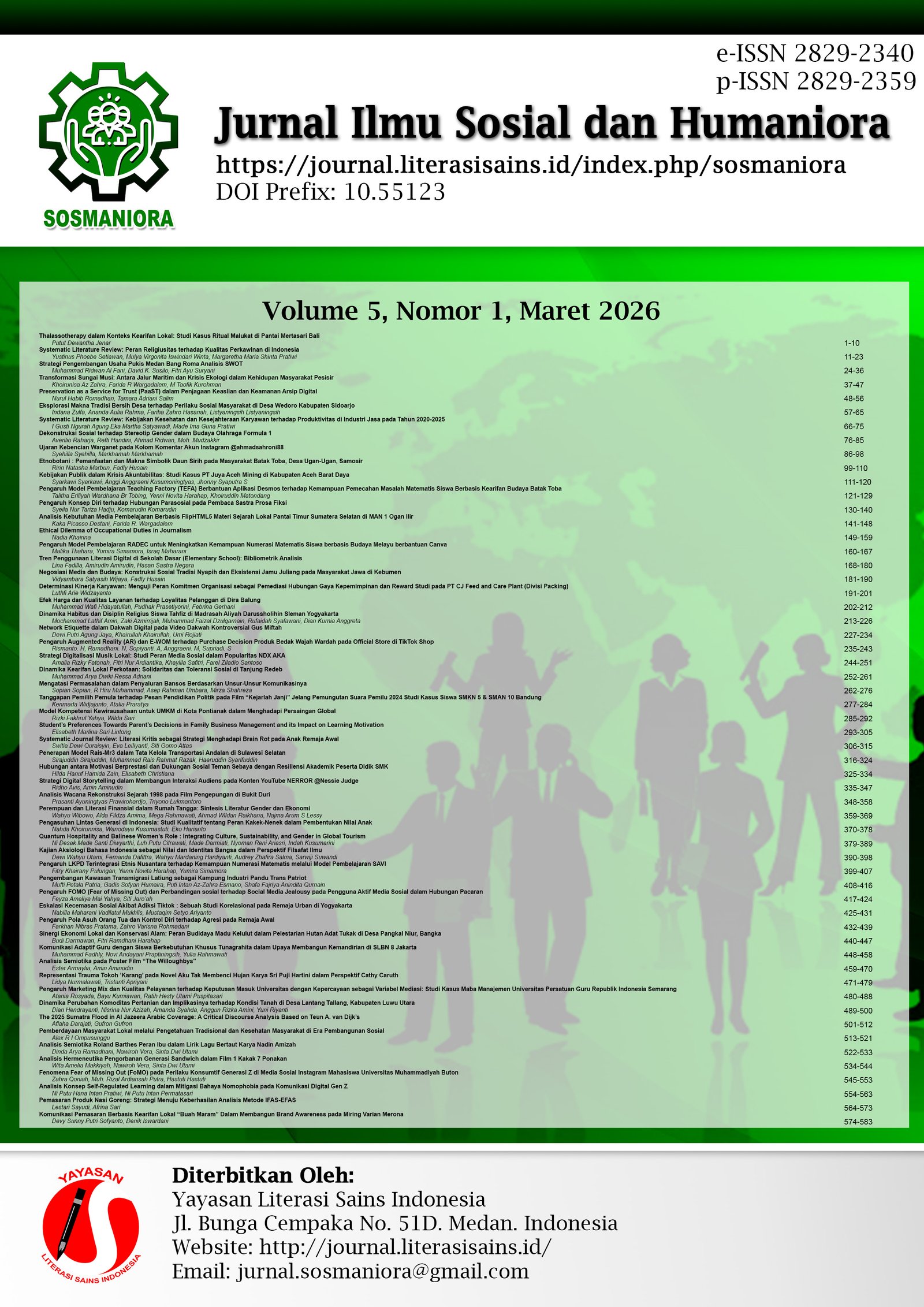 					View Vol. 5 No. 1 (2026): Maret 2026
				